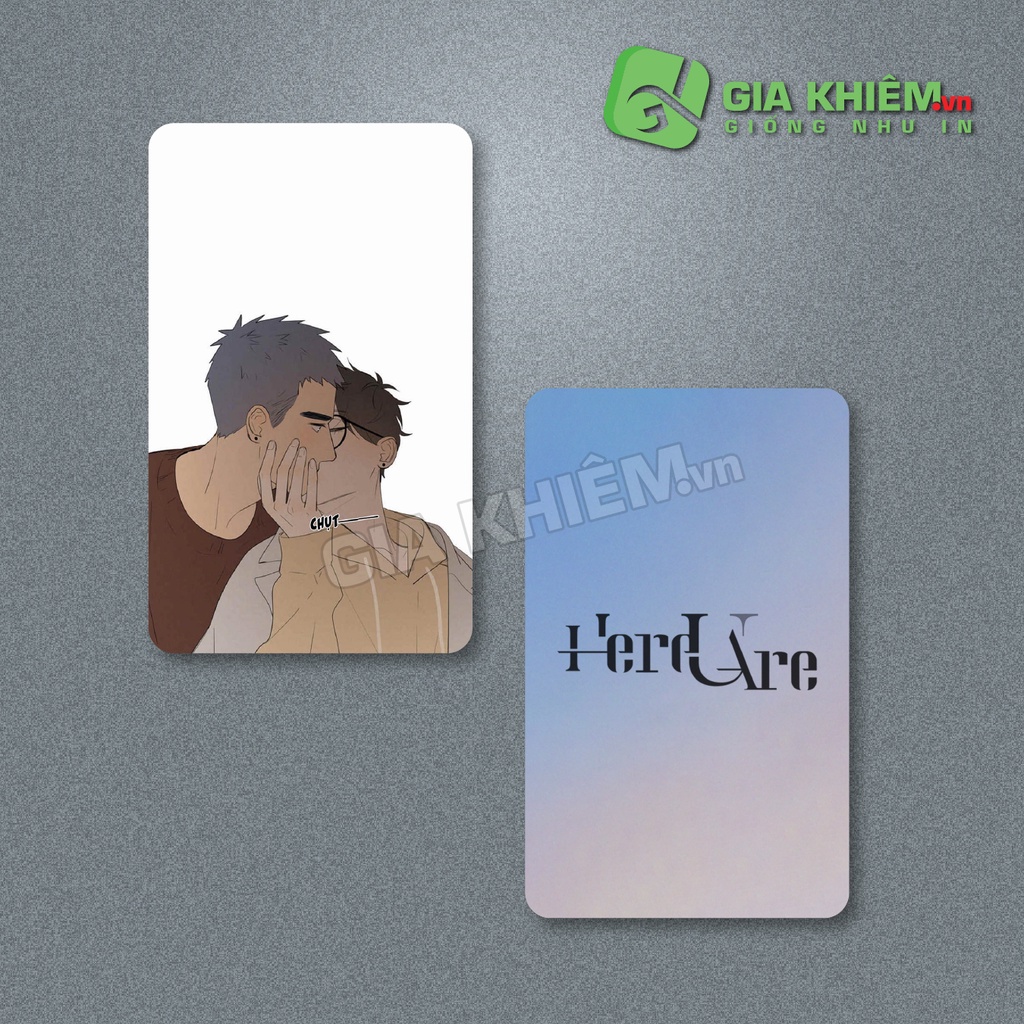 Card bo góc giấy truyện HERE U ARE size 9x5.5cm