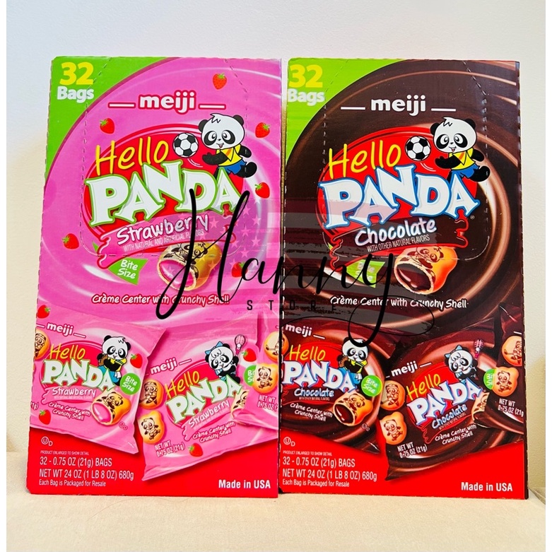 Bánh gấu Meiji Hello Panda (Made in usa) (21gr)