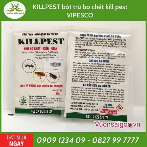 Bột trừ kiến, bọ chét Killpest (gói 50gr) (Vườn Sài Gòn - Vuon Sai Gon)