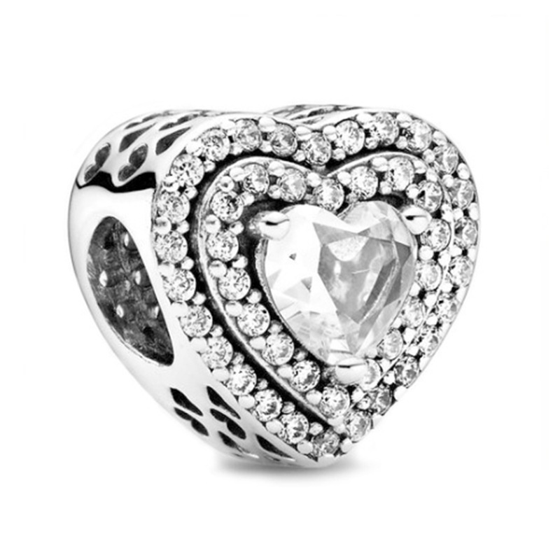 Hạt Charm Mạ Bạc 925 Hình Hoa Tuyết Ngôi Sao Lấp Lánh Thời Trang Diy Pandora