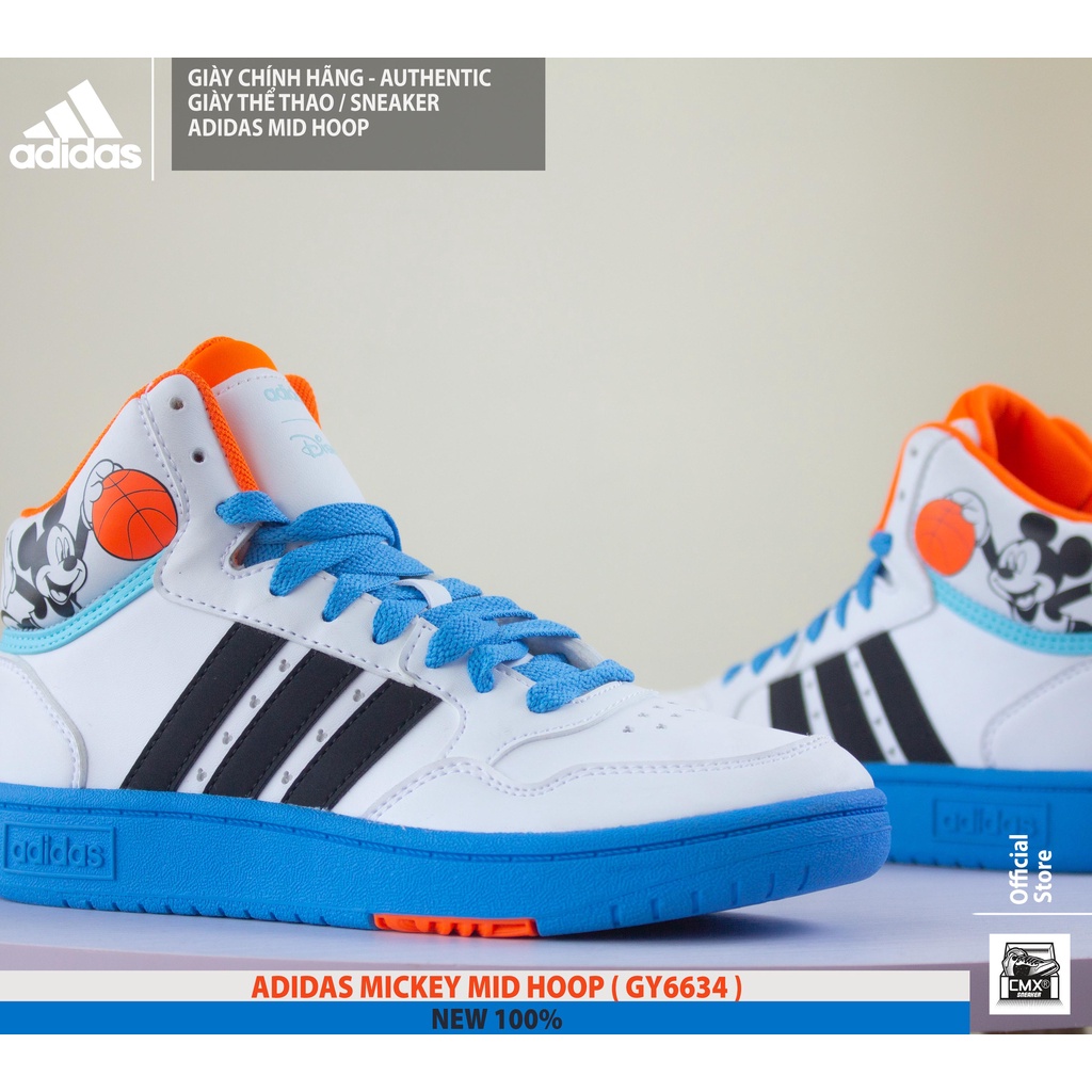 😘  Giày 𝘼𝒅𝙞𝒅𝙖𝒔 MICKEY Mid Hoop  - AUTHENTIC 100%