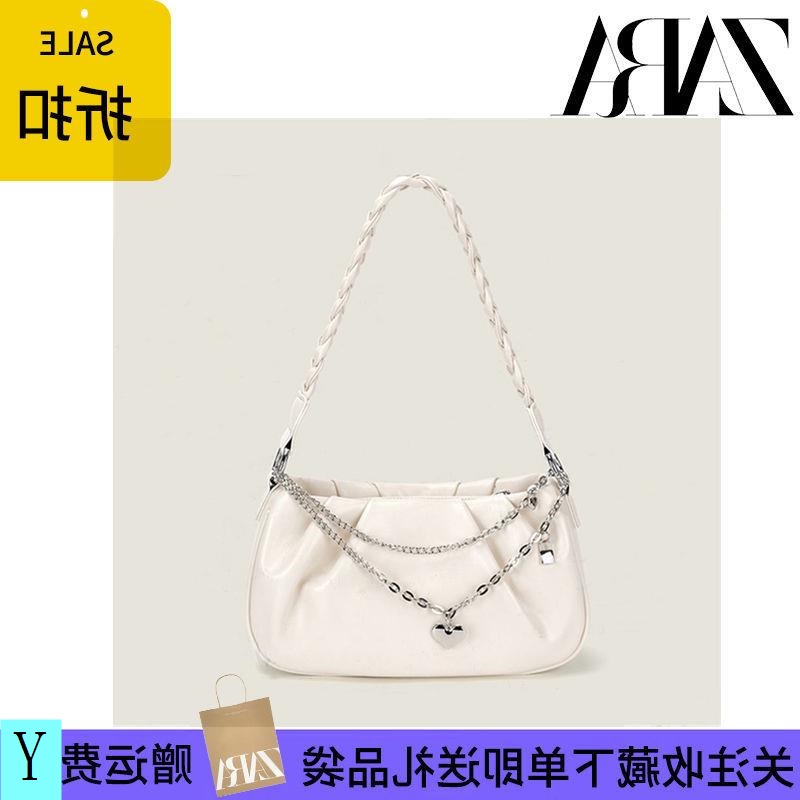 Túi Xách Zara Hình Đám Mây Xếp Ly Phối Dây Xích Dễ Phối Đồ Thời Trang Cho Nữ