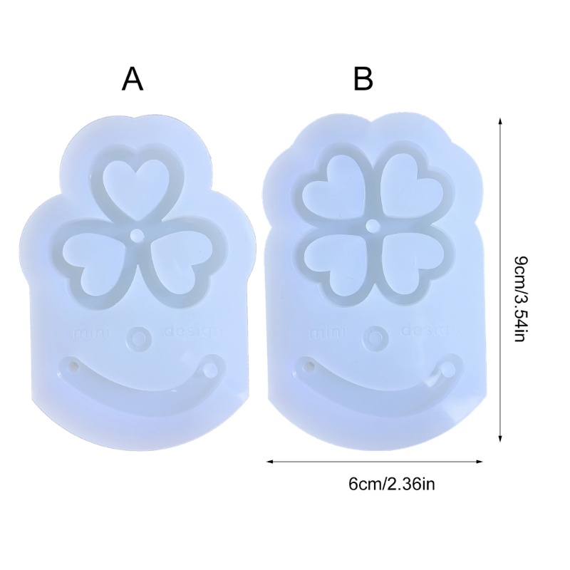 Khuôn Silicone Hình Cỏ Ba Lá Làm Khung Ảnh / Móc Khóa DIY