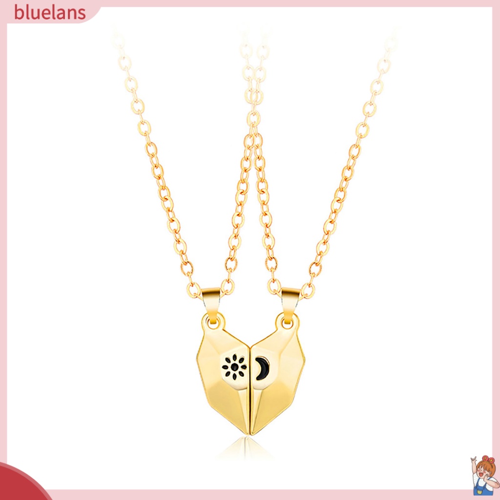 1 Cặp Vòng Cổ Choker Nam Châm Chống Dị Ứng Hình Mặt Trời Mặt Trăng Cho Cặp Đôi