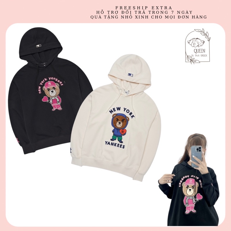 Áo MLB NY MEGA BEAR HOODIE LIKE Hàng Xuất Xịn Chất Nỉ Siêu Đẹp loại 1