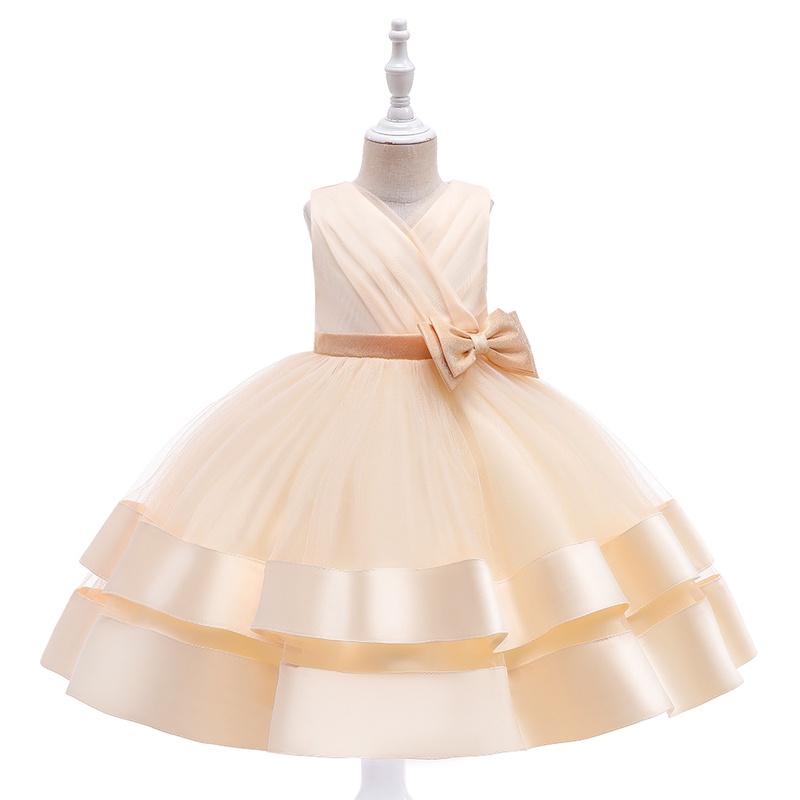 Đầm công chúa MQATZ đính nơ điệu đà thời trang mùa hè cho bé gái 2-6 tuổi