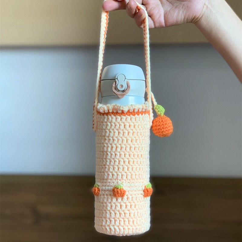 Túi Đựng Bình Nước Đan Len Thủ Công Tự Làm Giữ Nhiệt Chống Bỏng Dễ Thương (Need By Yourself)