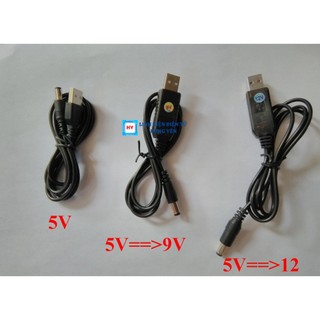 Cáp USB tăng áp (5V==>9V, 5V==>12V)(dây USB tăng áp)