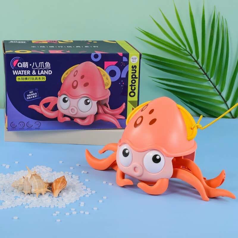 Đồ chơi bạch tuộc ngộ nghĩnh biết bơi lội, biết chạy ngang (chạy bằng cót, ko sử dụng pin)