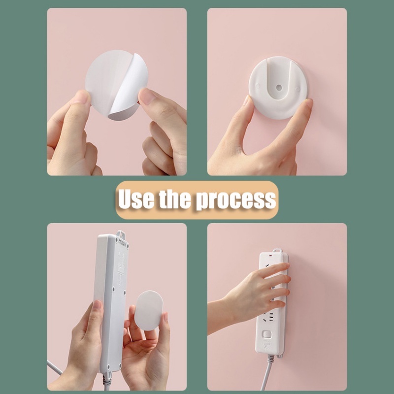 Giá Đỡ Cố Định Dây Cáp / Ổ Cắm Điện Gắn Tường Tự Dính Tiện Dụng