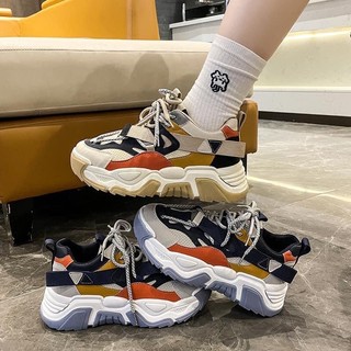 Giày thể thao nữ Ulzzang đế sóng phối màu cá tính phong cách Hàn Quốc