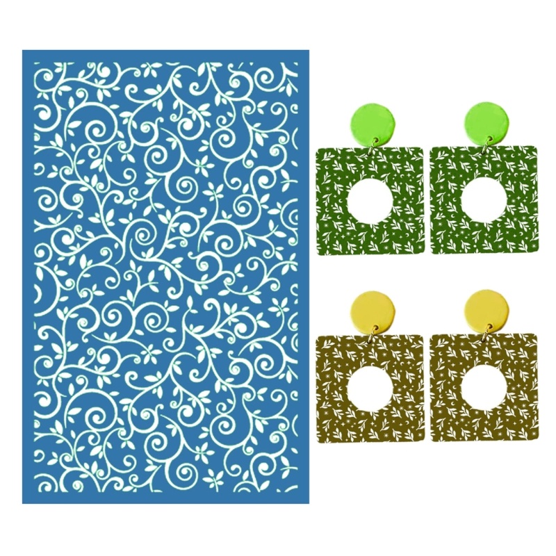 Miếng Vải Lụa In Họa Tiết Lá Có Thể Tái Sử Dụng Dùng Làm Trang Sức DIY