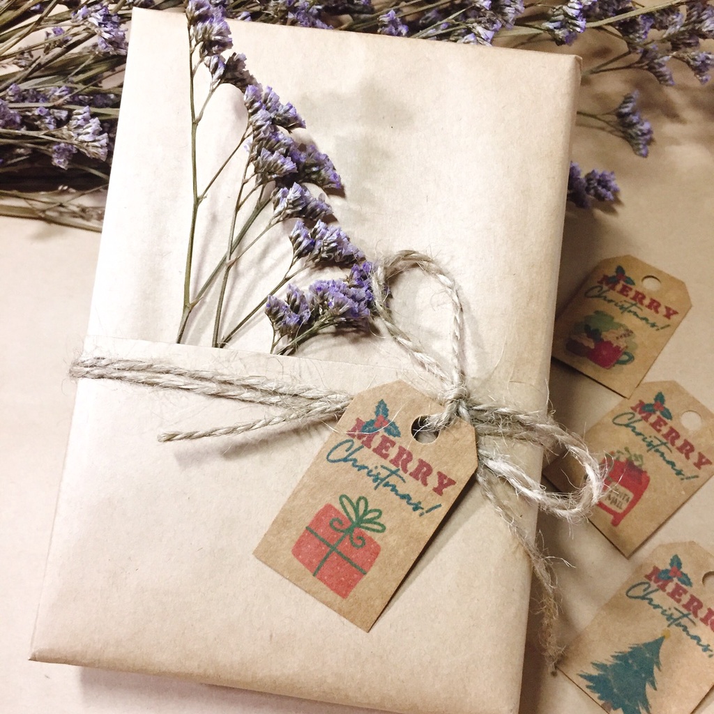 40 Tag kraft 3x5cm 25/12 Giáng Sinh/ Noel/Merry Christmas/  treo hộp quà/ chai lọ/ túi