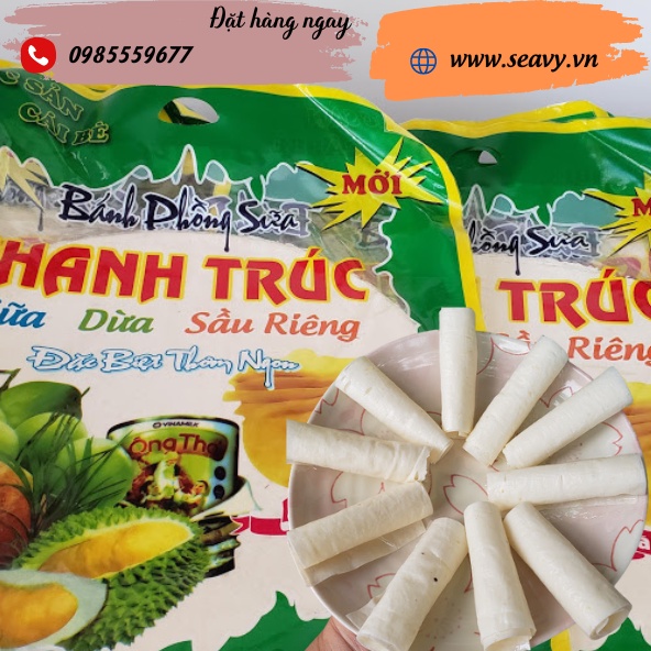 🥧🍞 Bánh Phồng sữa dừa sầu riêng Thanh Trúc, bánh đại 300 gram - Seavy 🥧🍞