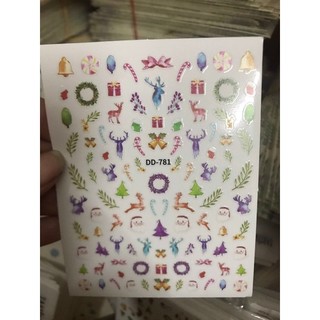 Ticker dán móng hình giáng sinh,noel (mẫu ngẫu nhiên nếu mẫu chọn hết)
