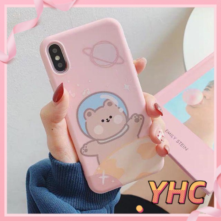 ốp iphone Hình Gấu Phi Hành Gia tương thích iPhone 6splus 7 7plus 8 8plus X XS XSMAX 11 12 Pro Max Plus Promax-406