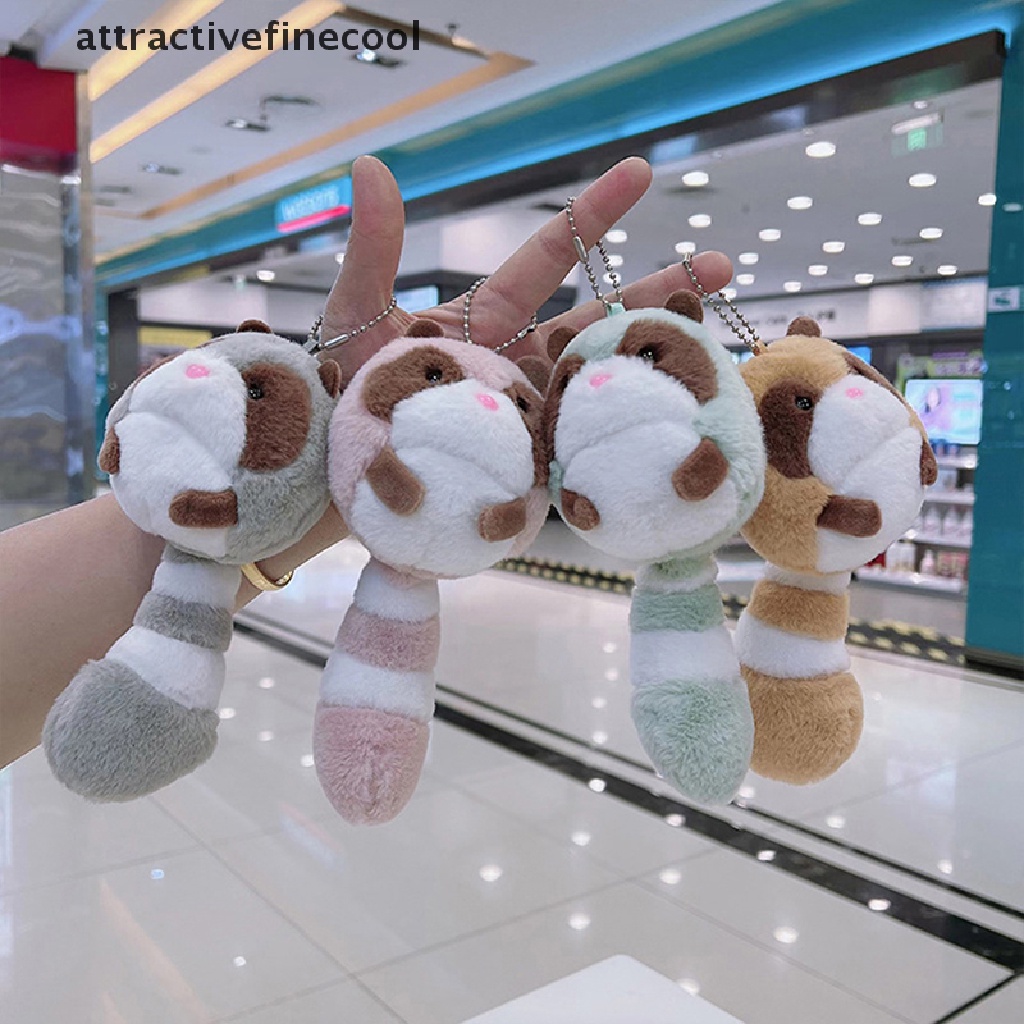 Đồ chơi nhồi bông HìNh Chú GấU Raccoon Dễ Thương Treo Trang Trí Balo