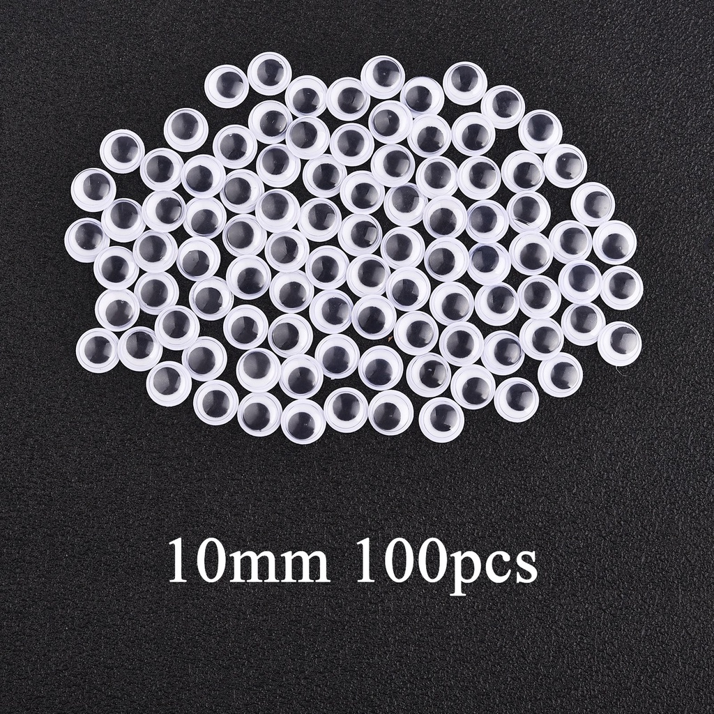 100 cái/gói búp bê nhựa mắt búp bê DIY đồ chơi nhồi bông mắt búp bê con rối khủng long mắt phụ kiện búp bê sang trọng không tự dính