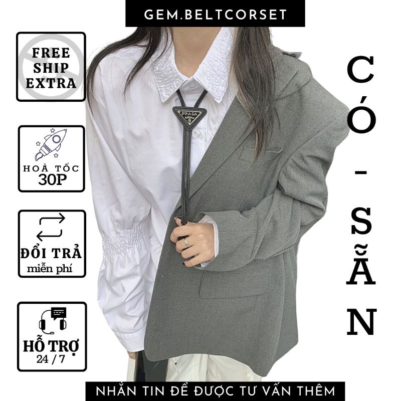 Nơ Prada, cà vạt da unisex, phụ kiện thời trang dành cho nam, nữ