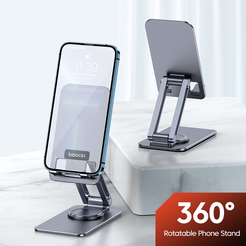 Giá Đỡ Điện Thoại / Máy Tính Bảng Bằng Hợp Kim Nhôm Xoay 360 Độ Tùy Chỉnh Tiện Dụng