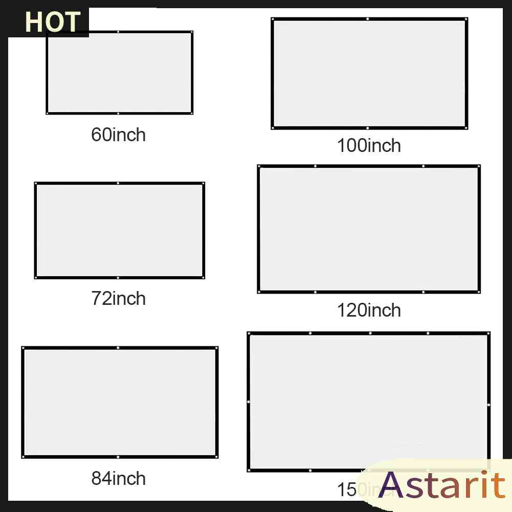 Màn Hình Máy Chiếu HD 60 72 84 100 120 150 inch Tỉ Lệ 16: 9 Chất Lượng Cao