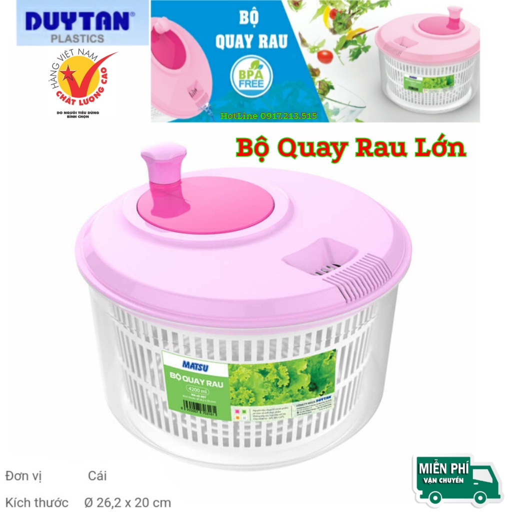 Bộ quay rau lớn Duy Tân (Ø 26,2 x 20 cm)