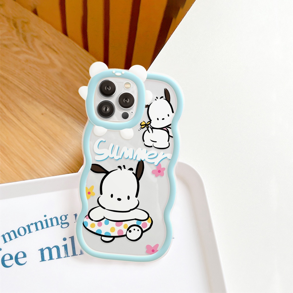 Ốp lưng iphone viền gấu lượn sóng Pochacco Summer 6/6plus/6s/6splus/7/7plus/8/8plus/x/xr/xs/11/12/13/pro/max/plus/promax