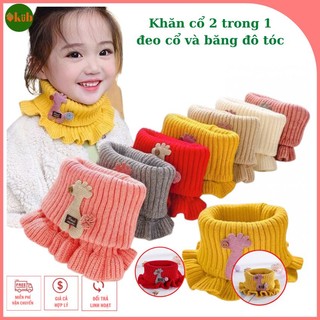 Khăn len dệt kim quàng cổ, khăn ống cho bé mùa đông 2023, Kubshop, Khăn nhẹ ấm, mềm mịn không rặm cổ,