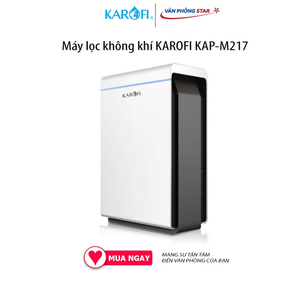 Máy lọc không khí KAROFI KAP-M217 lọc sạch 98.63% chất bẩn độc hại ( kể cả bụi mịn 2.5), diện tích phù hợp 42 m²