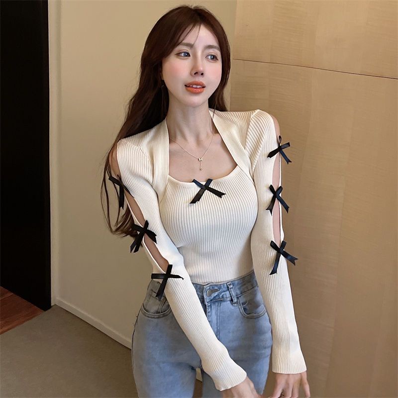 Áo Len Tay Dài Cổ Vuông Thời Trang Dành Cho Nữ