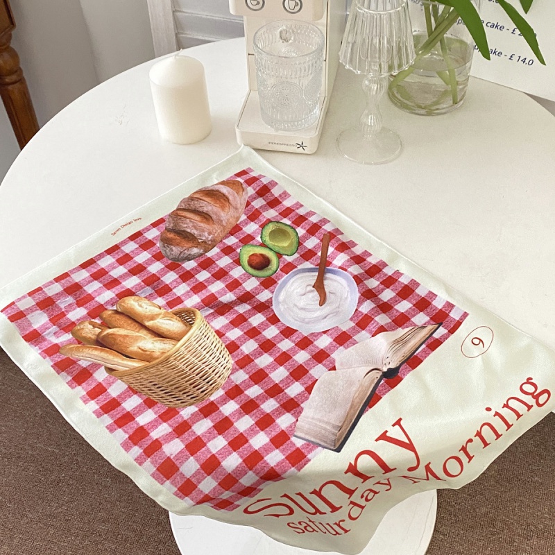 Thảm Treo Tường Trang Trí In Hình Thức Ăn Phong Cách Hàn Quốc