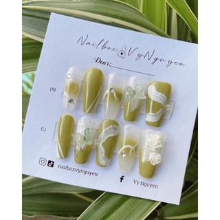 NailBox phối charm xanh bơ
