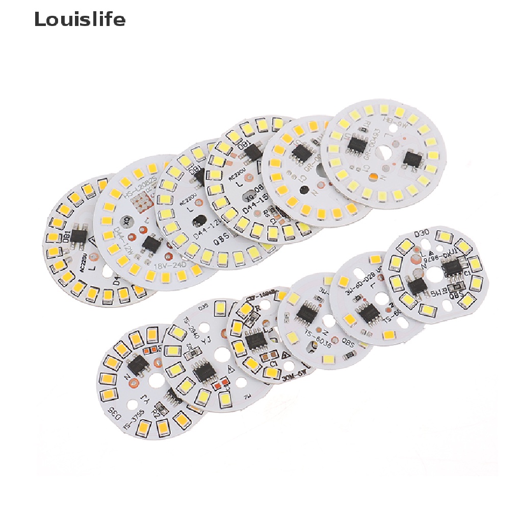 Bộ 2 Đèn LED Chip AC220V Chip SMD 15W 12W 9W 7W 5W 3W Ánh Sáng Trắng Ấm