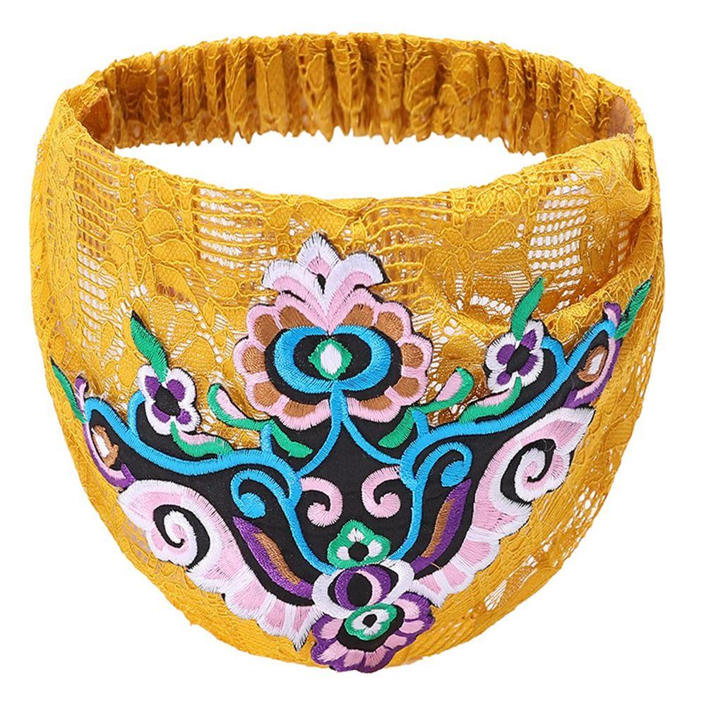 ANEMONE Băng Đô Ren Bản Rộng Thêu Hoa Xinh Xắn Dành Cho Nữ