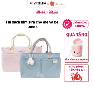 Túi xách bỉm sữa cho mẹ và bé UMOO kèm dây đeo chéo chất liệu vải dệt chống nước [Hàng Sẵn]