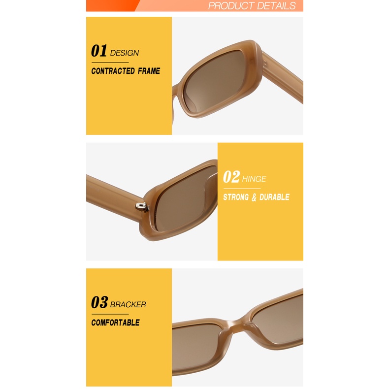 Kính Mát Gọng Vuông Nhỏ Phong Cách Hip Hop Cho Nam Nữ