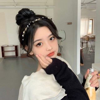 Băng đô cài tóc nữ đính nơ cườm C34