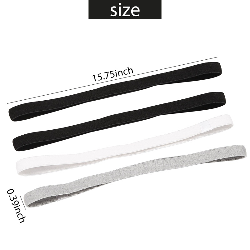 Set 4 Băng Đô Thể Thao Dày Dặn Co Giãn Chống Trượt Và Thấm Mồ Hôi Cho Nam Và Nữ