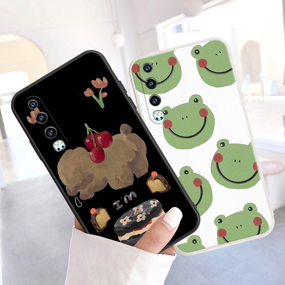 Ốp Điện Thoại Họa Tiết Hoạt Hình Chú Ếch Dễ Thương Cho Realme 3 5 5i 5s 6i 7 8 Pro Realme C12 C25 C25S C2 Q OPPO A1K #H206