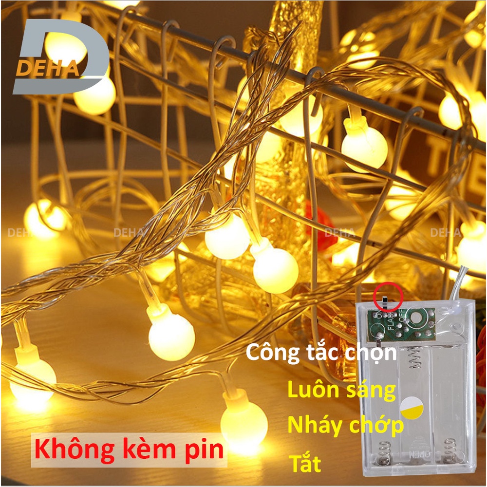 DÂY ĐÈN LED BI BỌT VÀNG ĐỤC 24 BÓNG DÀI 4,5M NHIỀU CHẾ ĐỘ ĐẸP TRANG TRÍ TẾT