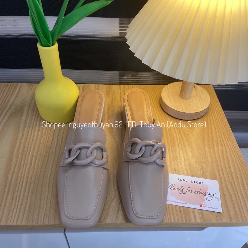 Sục nữ gót 4.5cm⚡️Andu Store⚡️ Sục xích Quảng Châu