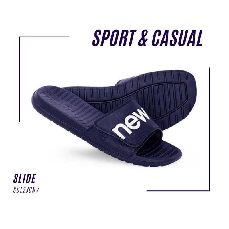 Dép New Balance, màu xanh navy, hàng chính hãng