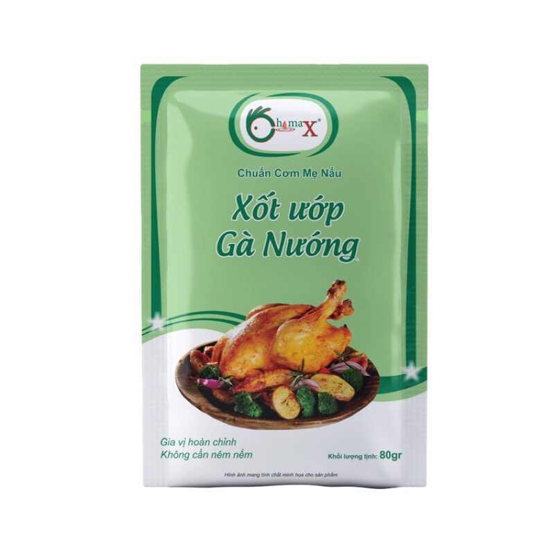 Gia vị hoàn chỉnh Xốt ướp gà nướng Chimax 80g