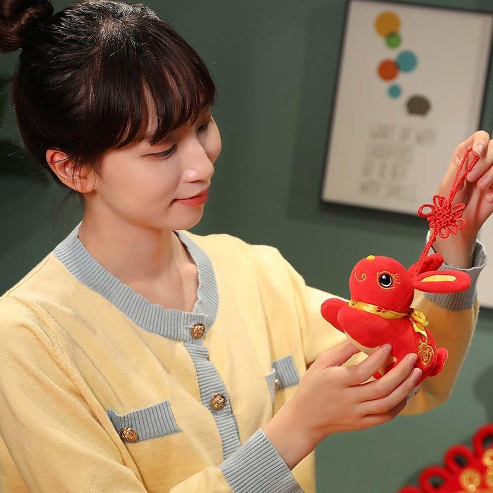 Thỏ Nhồi Bông Chất Liệu Cotton Mềm Mại Trang Trí Nhà Cửa Dịp Năm Mới
