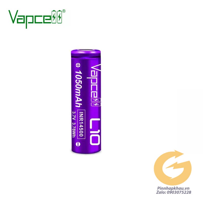 Pin Sạc 14500 Vappcell L10 xã 3A 1050mah mới 100% dùng cho quạt, tông chấn, robot, đèn pin