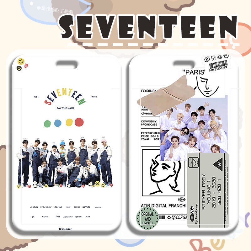 Vỏ Bọc Thẻ ID / Danh Thiếp In Hình Nhóm Nhạc K-POP SEVENTEEN