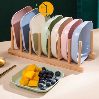 Set 8 đĩa lúa mạch màu pastel havaco ht01