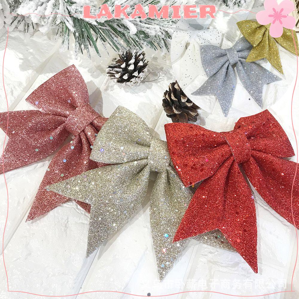 LAKAMIER Christmas Tree Bow Tinsel Hanging Decorative Party Decor