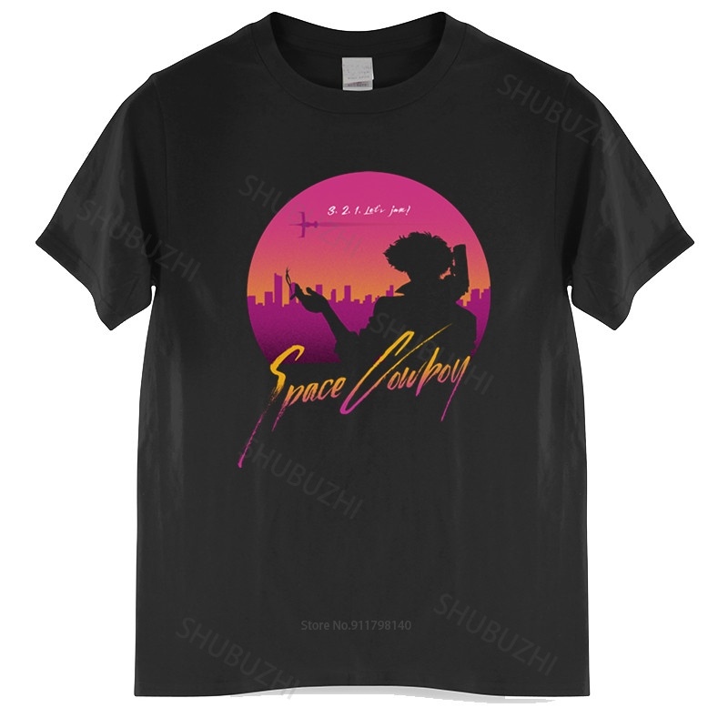 Áo Thun Cotton Thương Hiệu Let 'S Jam Cowboy Bebop Anime Spike Space Anime Manga Jet Faye Vui Nhộn Cho Nam