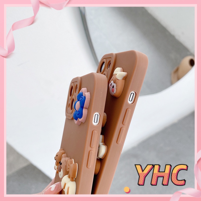 ốp iphone Hình Gấu 3D Dễ Thương Cho Iphone6 6splus 7 7plus 8plus XR X XS 11 12 Pro max Plus Promax max-061